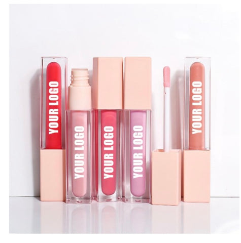 PINK RECTANGLE LIPGLOSS TUBE PRIVATE LABEL ADD YOUR OWN LOGO