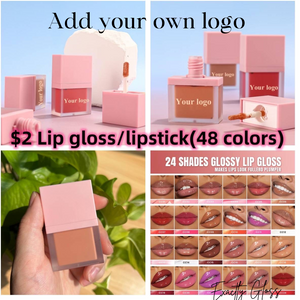 PINK SQUARE UNIQUE LIP GLOSS SET PRIVATE LABEL