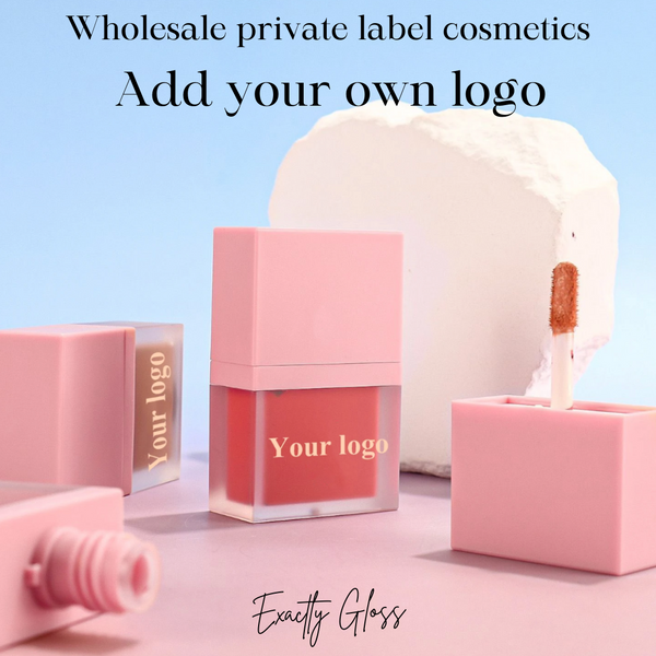 PINK SQUARE UNIQUE LIP GLOSS SET PRIVATE LABEL