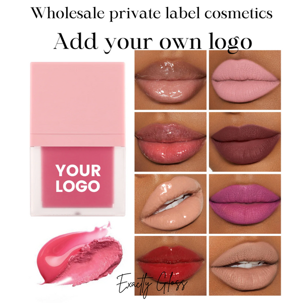 PINK SQUARE UNIQUE LIP GLOSS SET PRIVATE LABEL