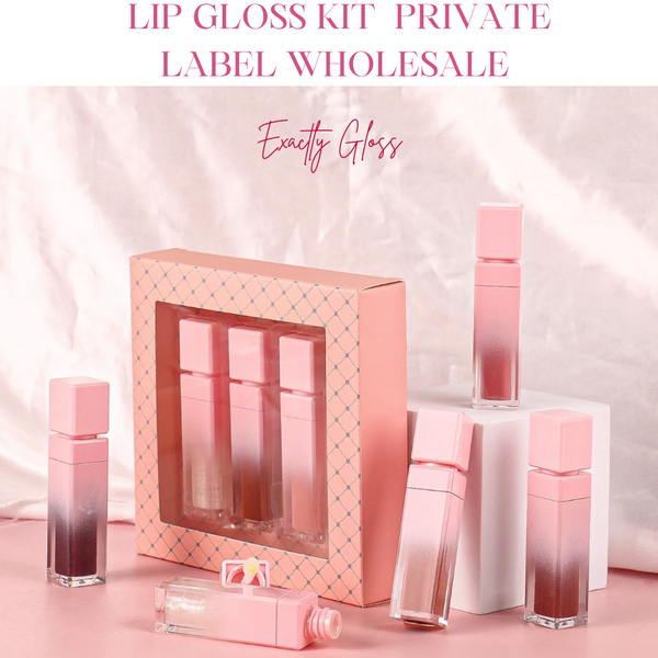 PINK TRIO LIPGLOSS PRIVATE LABEL