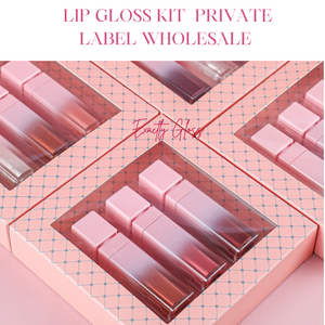 PINK TRIO LIPGLOSS PRIVATE LABEL