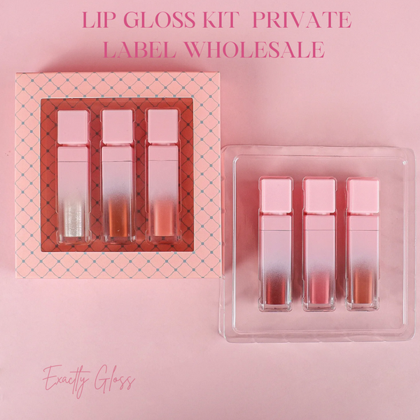 PINK TRIO LIPGLOSS PRIVATE LABEL