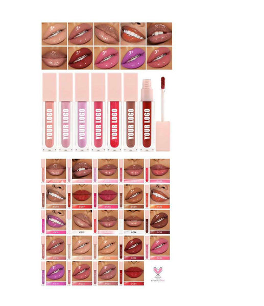 PINK RECTANGLE LIPGLOSS TUBE PRIVATE LABEL ADD YOUR OWN LOGO